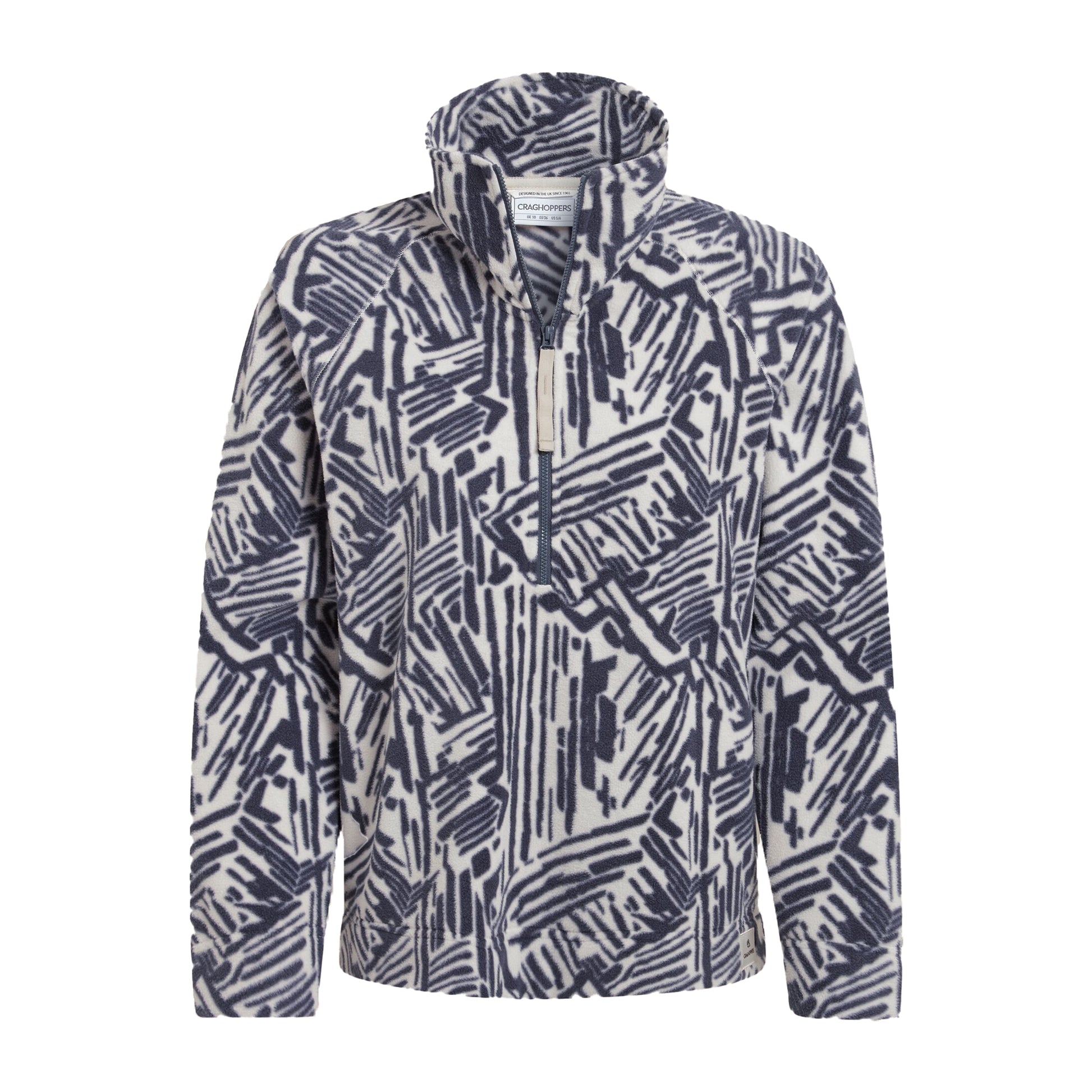 Anthracite - Front - Craghoppers Womens-Ladies Annjela Graphic Print Half Zip Fleece Top