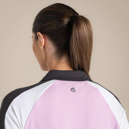 Orchid-White - Lifestyle - Craghoppers Womens-Ladies Hazelmere Nosilife Short-Sleeved Golf Polo Shirt