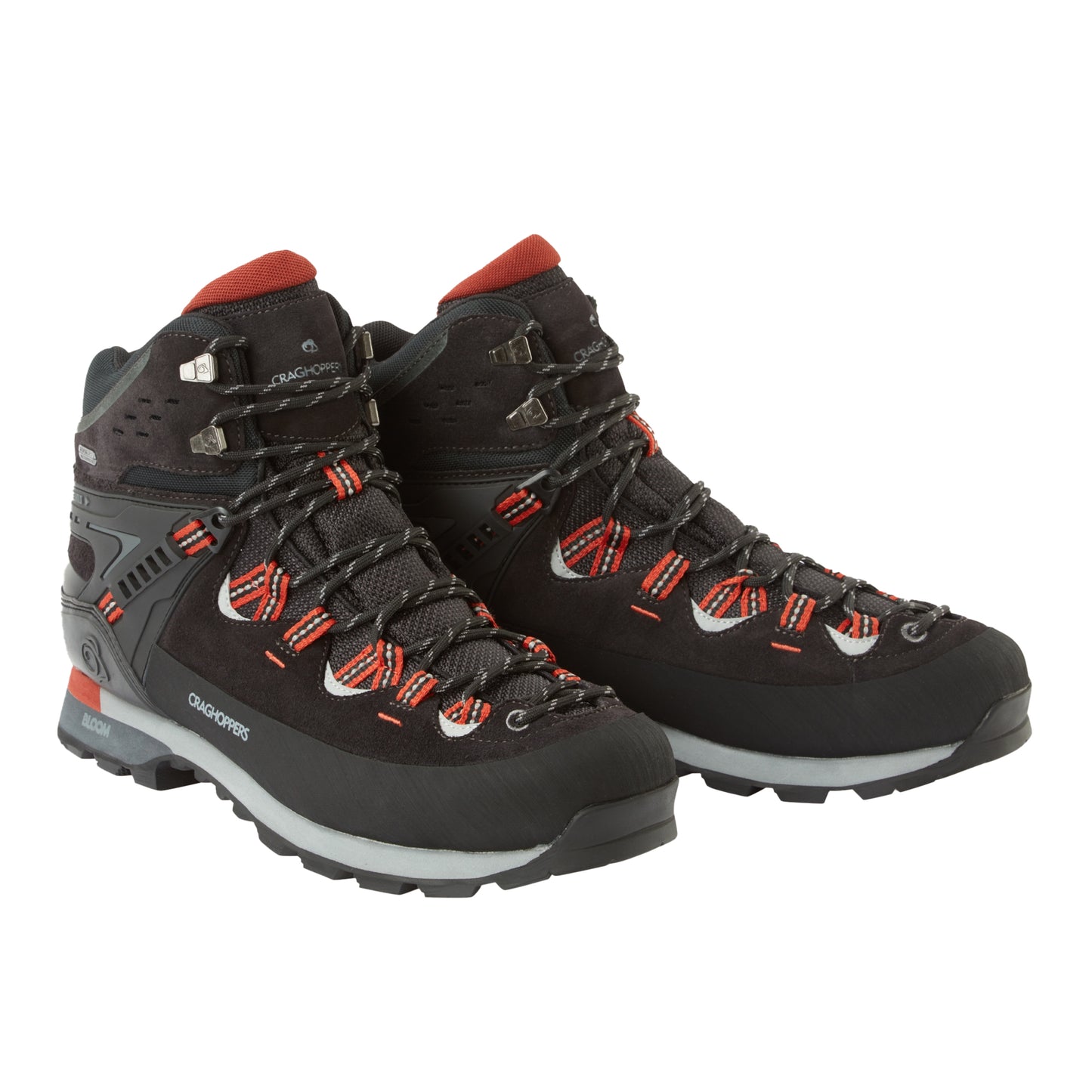 Black Pepper-Sienna Red - Lifestyle - Craghoppers Unisex Adult Dura Pro Suede Hiking Boots