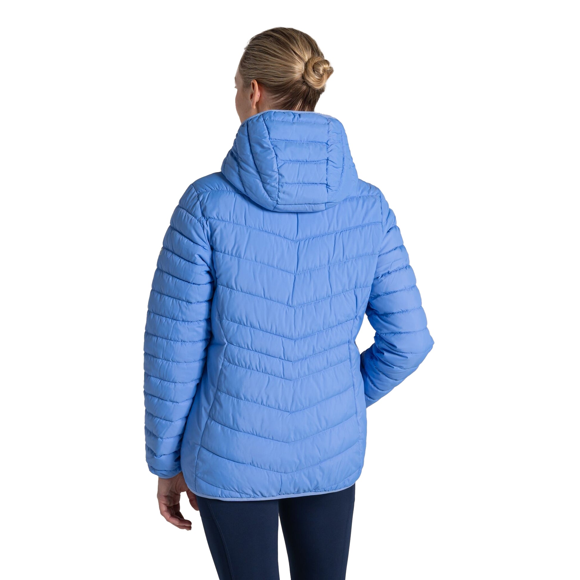 Vinca Blue - Back - Craghoppers Womens-Ladies Compresslite IX Insulated Hooded Jacket