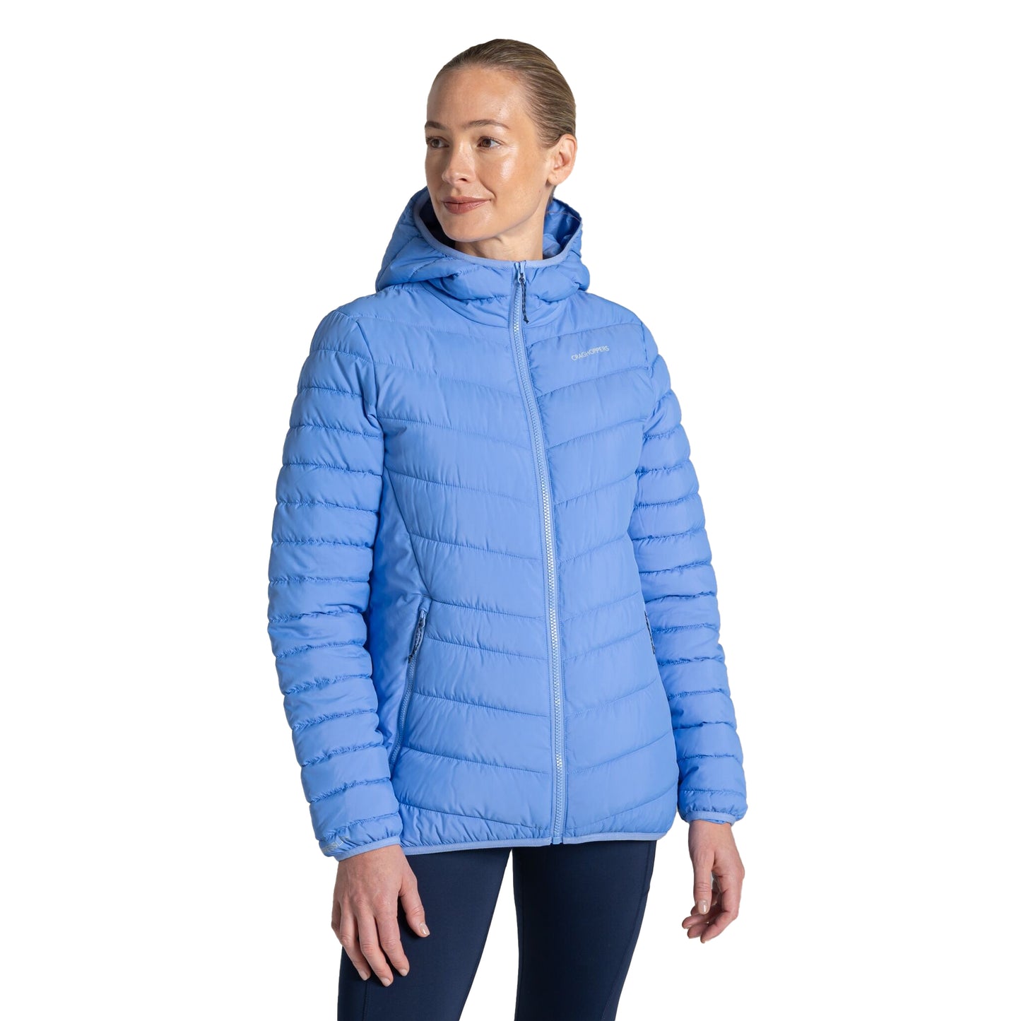 Vinca Blue - Side - Craghoppers Womens-Ladies Compresslite IX Insulated Hooded Jacket