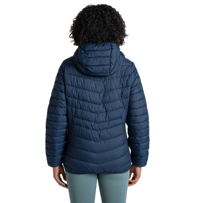 Blue Navy - Back - Craghoppers Womens-Ladies Compresslite IX Insulated Hooded Jacket