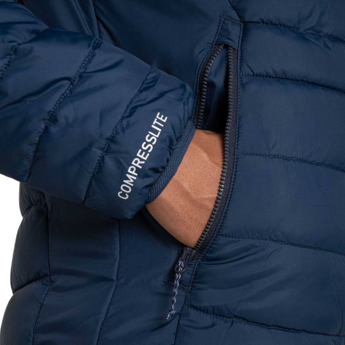Blue Navy - Lifestyle - Craghoppers Womens-Ladies Compresslite IX Insulated Hooded Jacket