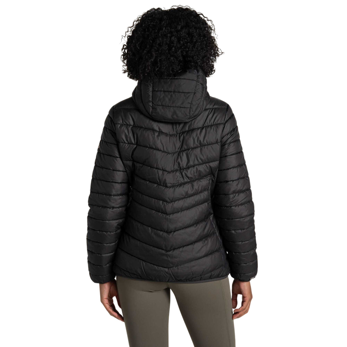 Black - Back - Craghoppers Womens-Ladies Compresslite IX Insulated Hooded Jacket