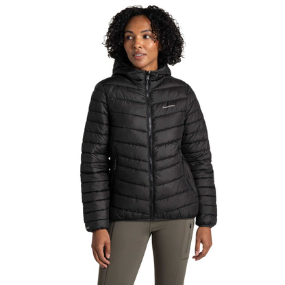 Black - Pack Shot - Craghoppers Womens-Ladies Compresslite IX Insulated Hooded Jacket