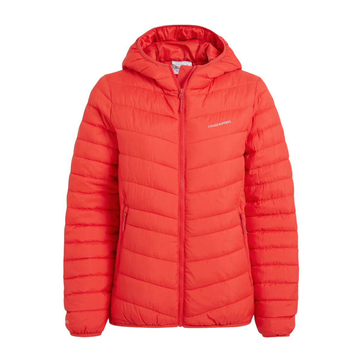 Red Dawn - Front - Craghoppers Womens-Ladies Compresslite IX Insulated Hooded Jacket