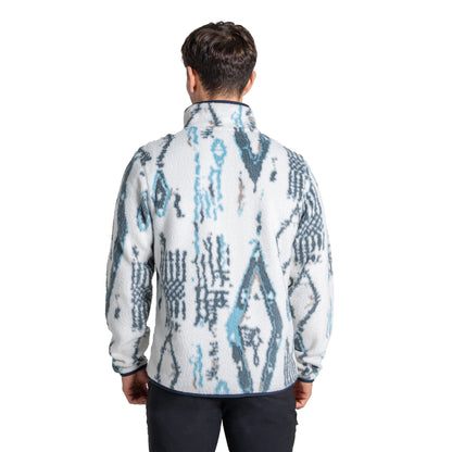 Sail White - Back - Craghoppers Mens Tatton II Half Zip Fleece