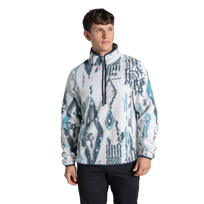 Sail White - Side - Craghoppers Mens Tatton II Half Zip Fleece