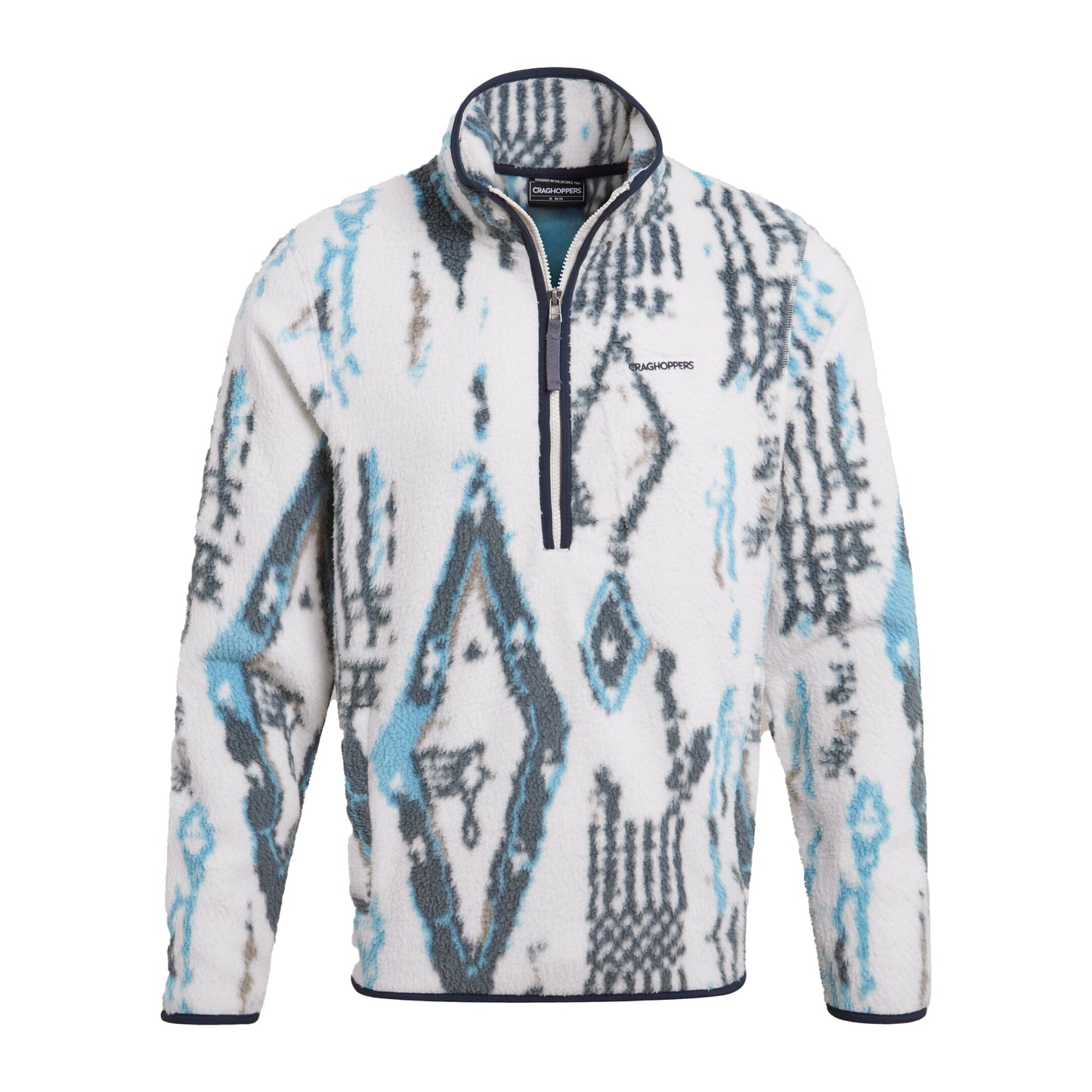 Sail White - Front - Craghoppers Mens Tatton II Half Zip Fleece