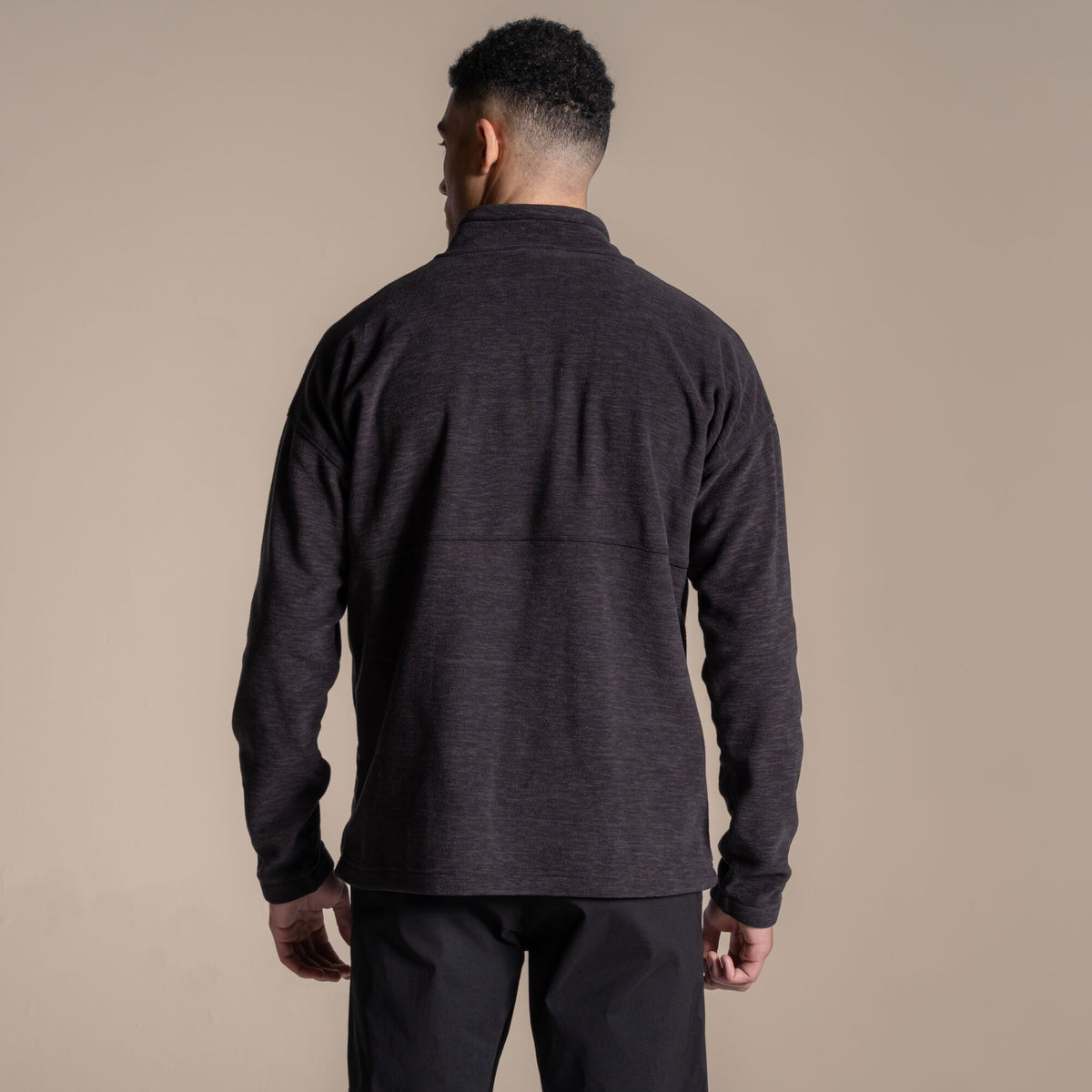 Black - Back - Craghoppers Mens Esk II Half Zip Fleece Top