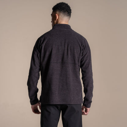Black - Back - Craghoppers Mens Esk II Half Zip Fleece Top