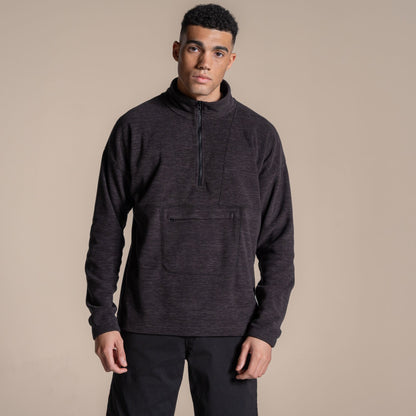 Black - Pack Shot - Craghoppers Mens Esk II Half Zip Fleece Top