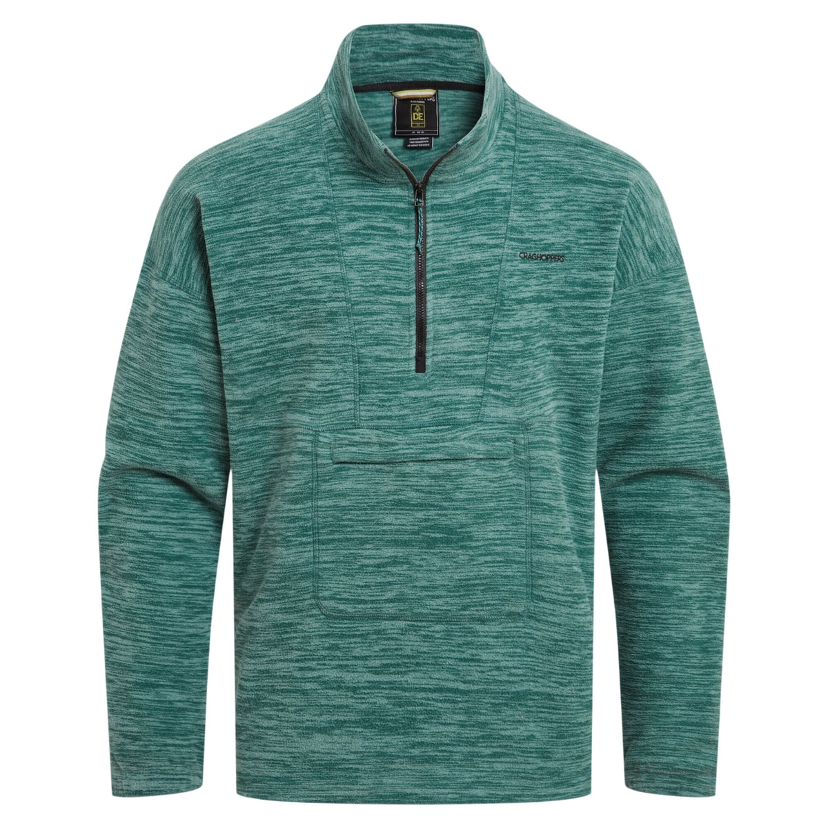 Mosaic Green - Front - Craghoppers Mens Esk II Half Zip Fleece Top