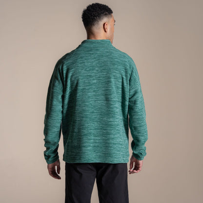 Mosaic Green - Back - Craghoppers Mens Esk II Half Zip Fleece Top