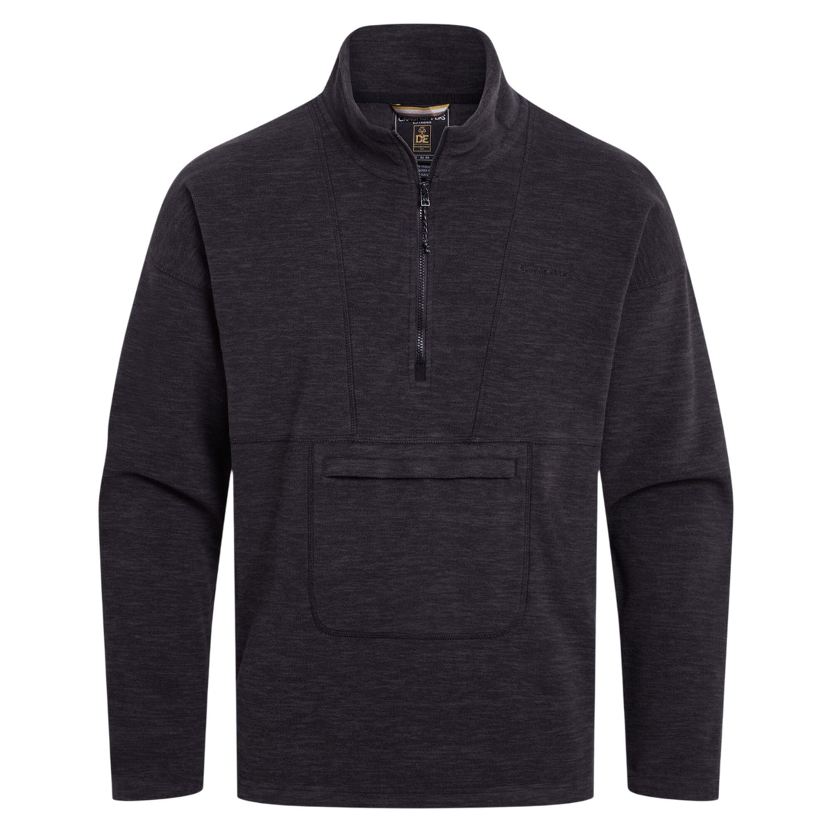 Black - Front - Craghoppers Mens Esk II Half Zip Fleece Top