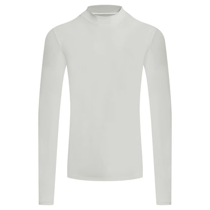 White - Front - Craghoppers Mens Mock Neck Long-Sleeved Golf Top
