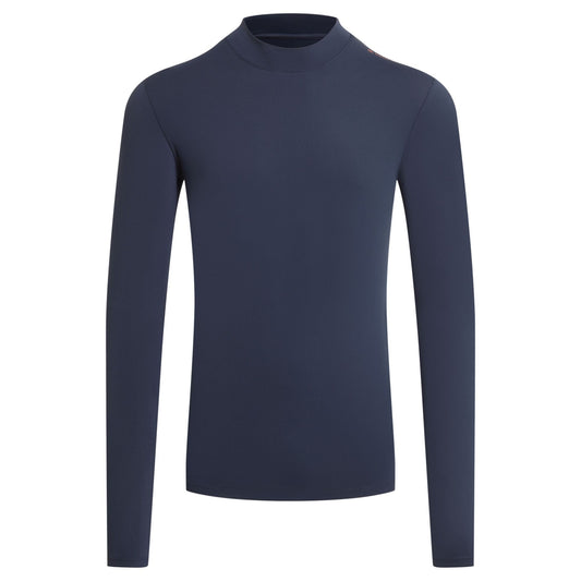 Blue Navy - Front - Craghoppers Mens Mock Neck Long-Sleeved Golf Top