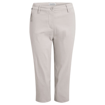 Oyster - Front - Craghoppers Womens-Ladies Kiwi Pro III Cropped Trousers