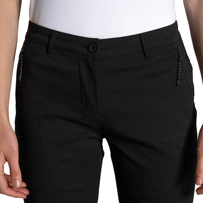 Black - Side - Craghoppers Womens-Ladies Kiwi Pro III Cropped Trousers