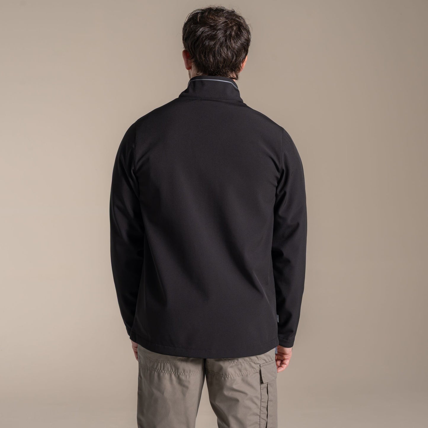 Black - Back - Craghoppers Mens Expert Soft Shell Jacket