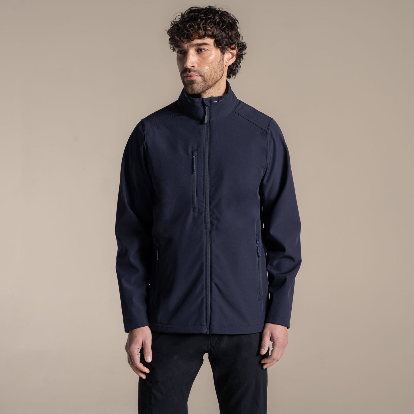 Dark Navy - Close up - Craghoppers Mens Expert Soft Shell Jacket