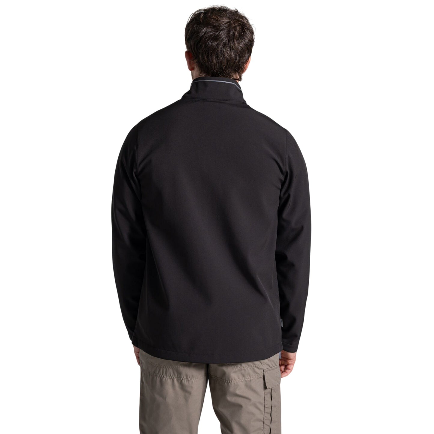 Black - Back - Craghoppers Mens Expert Soft Shell Jacket
