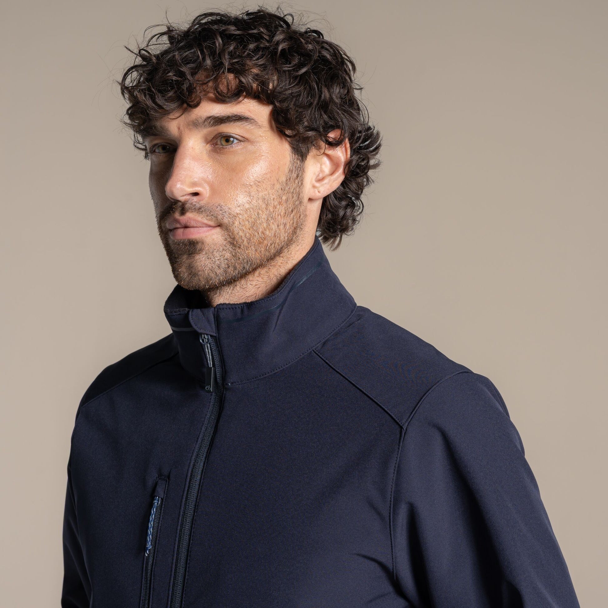 Dark Navy - Side - Craghoppers Mens Expert Soft Shell Jacket