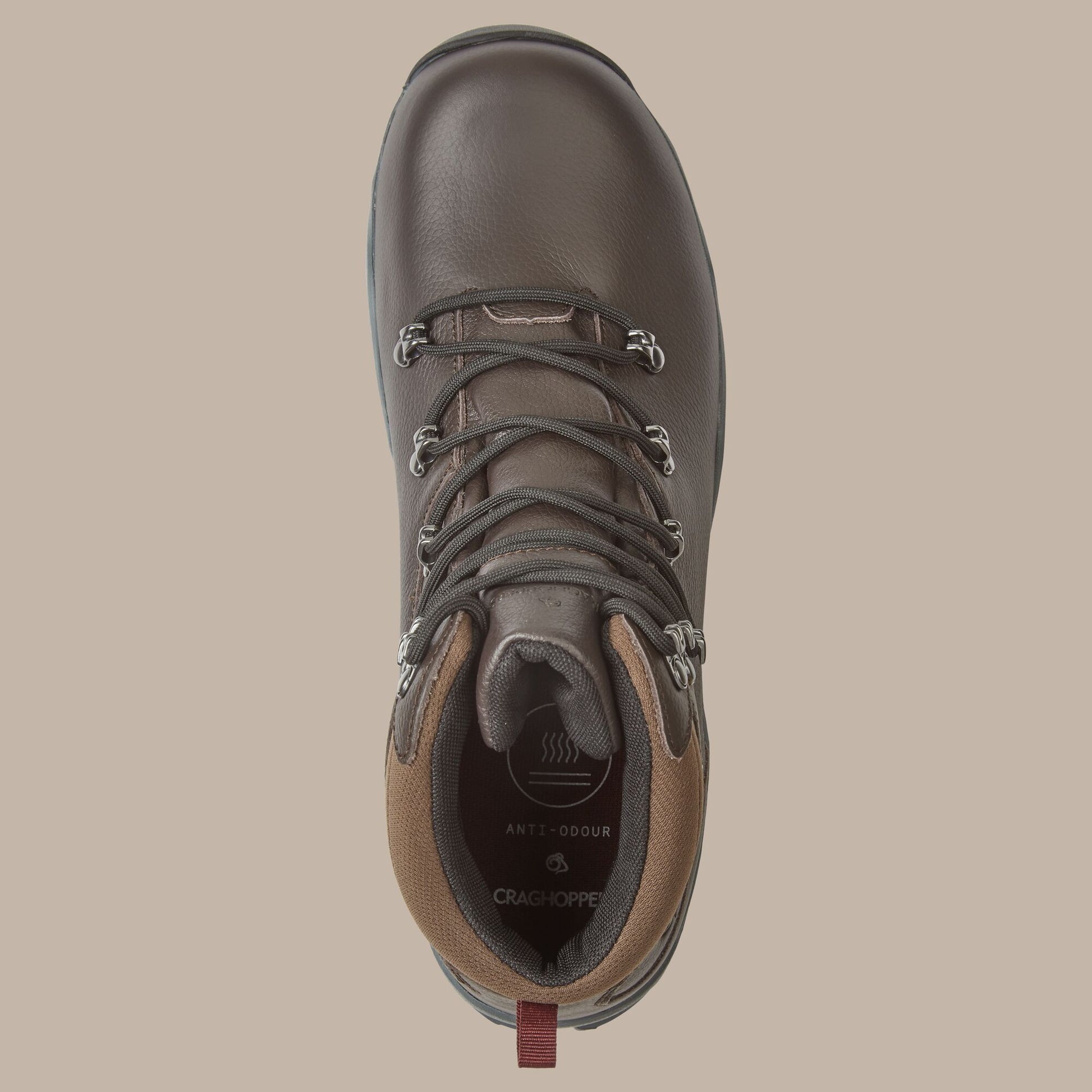 Mocha - Side - Craghoppers Mens Lite NewHide Full Grain Leather Walking Boots