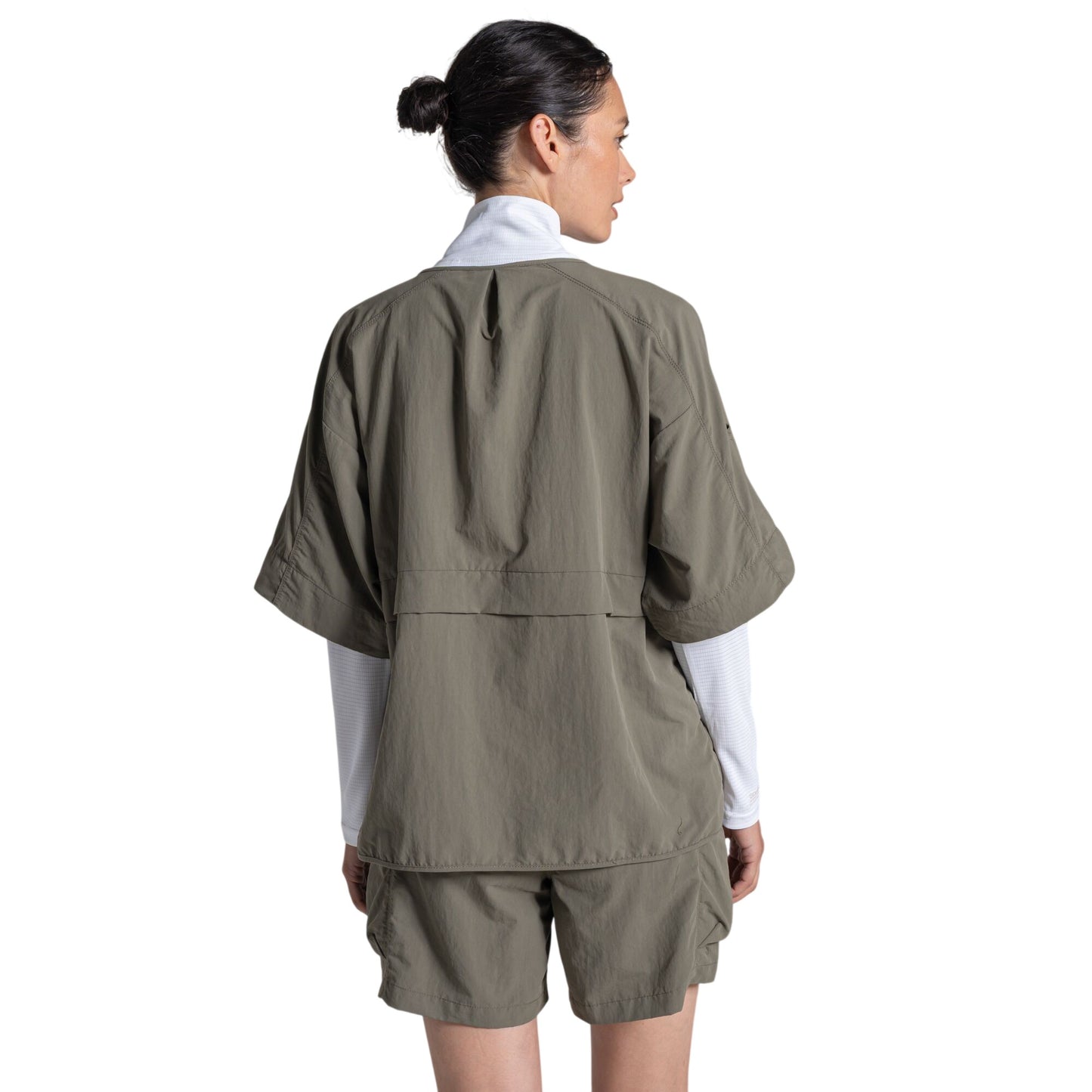 Wild Olive - Back - Craghoppers Womens-Ladies Medina Nosilife Overhead Short-Sleeved Shirt