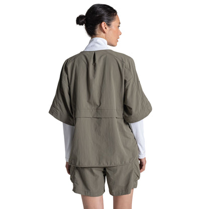 Wild Olive - Back - Craghoppers Womens-Ladies Medina Nosilife Overhead Short-Sleeved Shirt