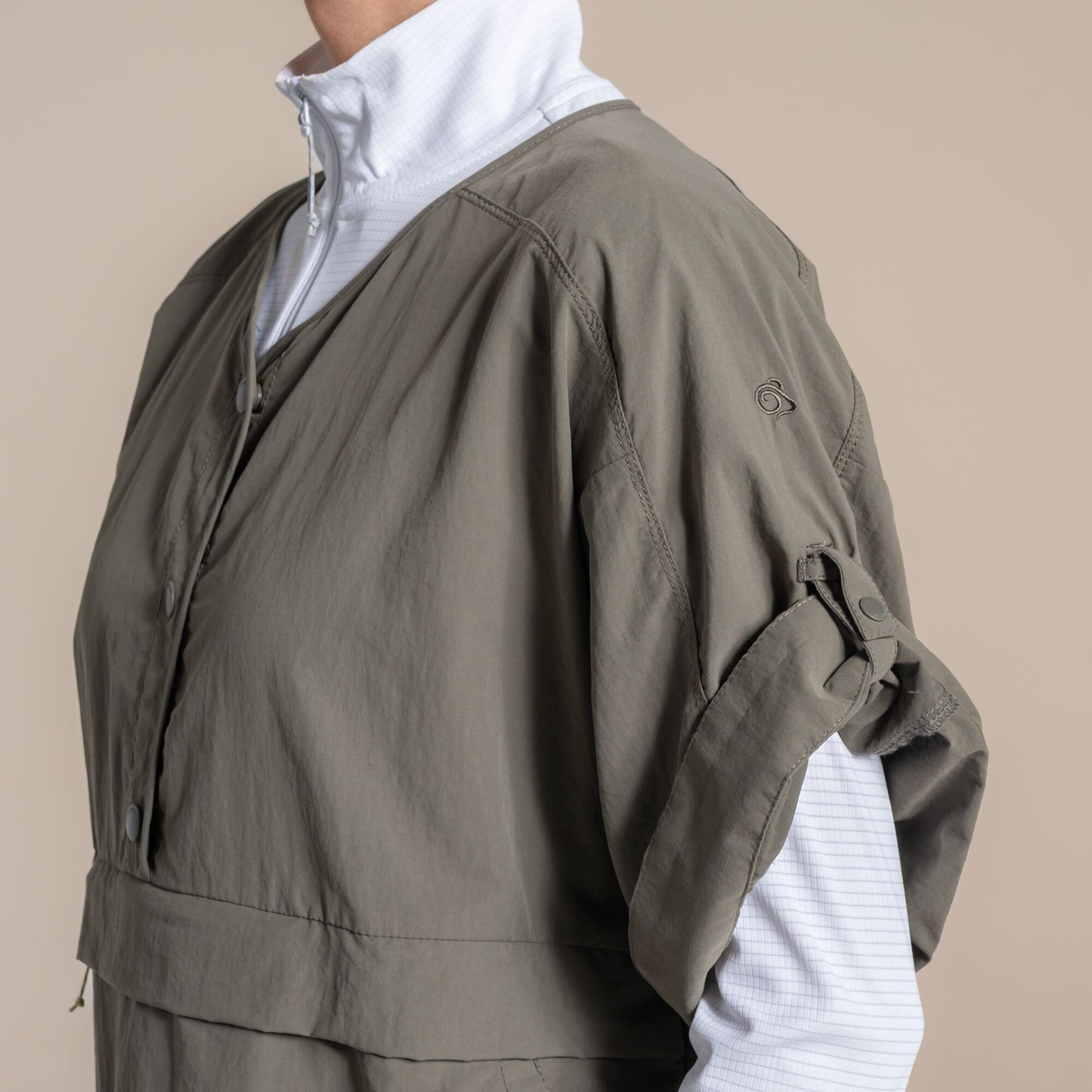 Wild Olive - Pack Shot - Craghoppers Womens-Ladies Medina Nosilife Overhead Short-Sleeved Shirt