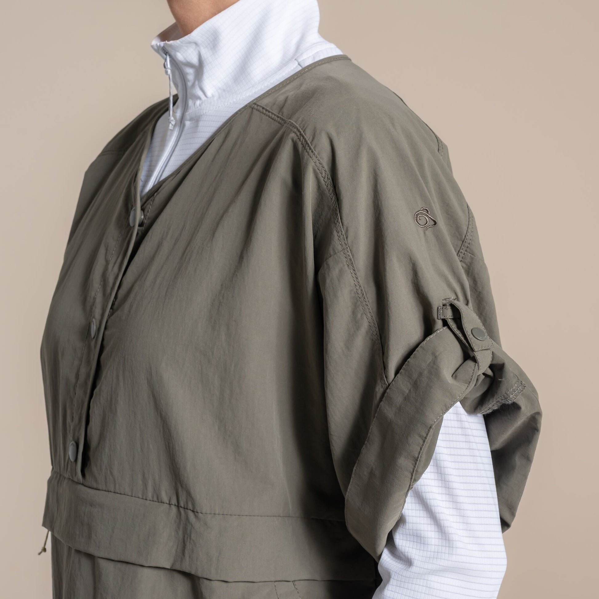 Wild Olive - Pack Shot - Craghoppers Womens-Ladies Medina Nosilife Overhead Short-Sleeved Shirt