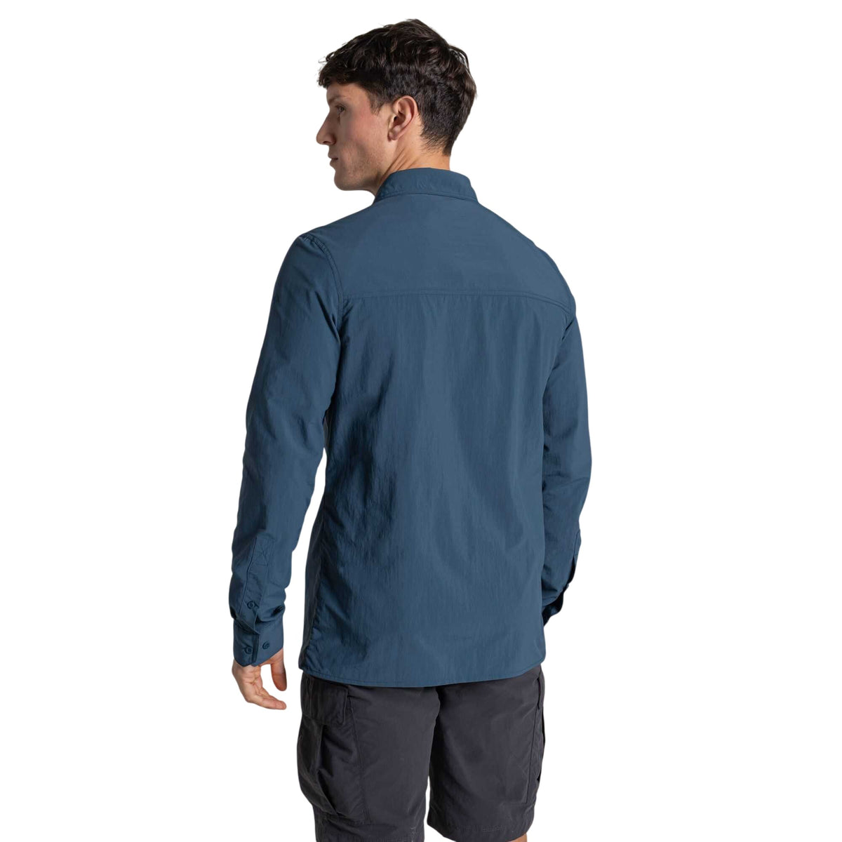 Blue Stone - Back - Craghoppers Mens Loukkos Nosilife Shirt