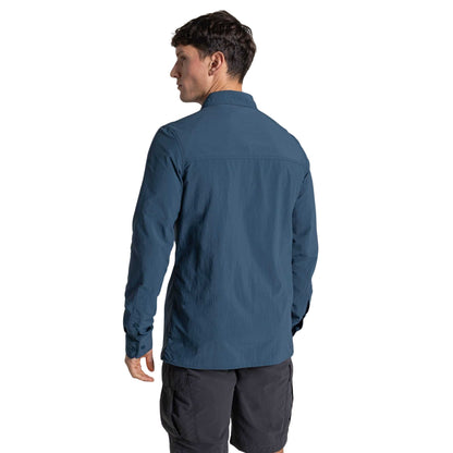Blue Stone - Back - Craghoppers Mens Loukkos Nosilife Shirt