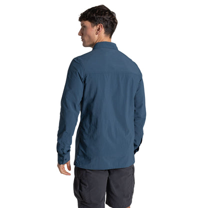Blue Stone - Back - Craghoppers Mens Loukkos Nosilife Shirt