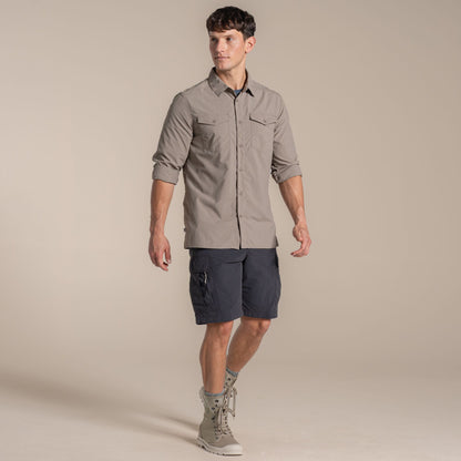 Pebble - Pack Shot - Craghoppers Mens Loukkos Nosilife Shirt