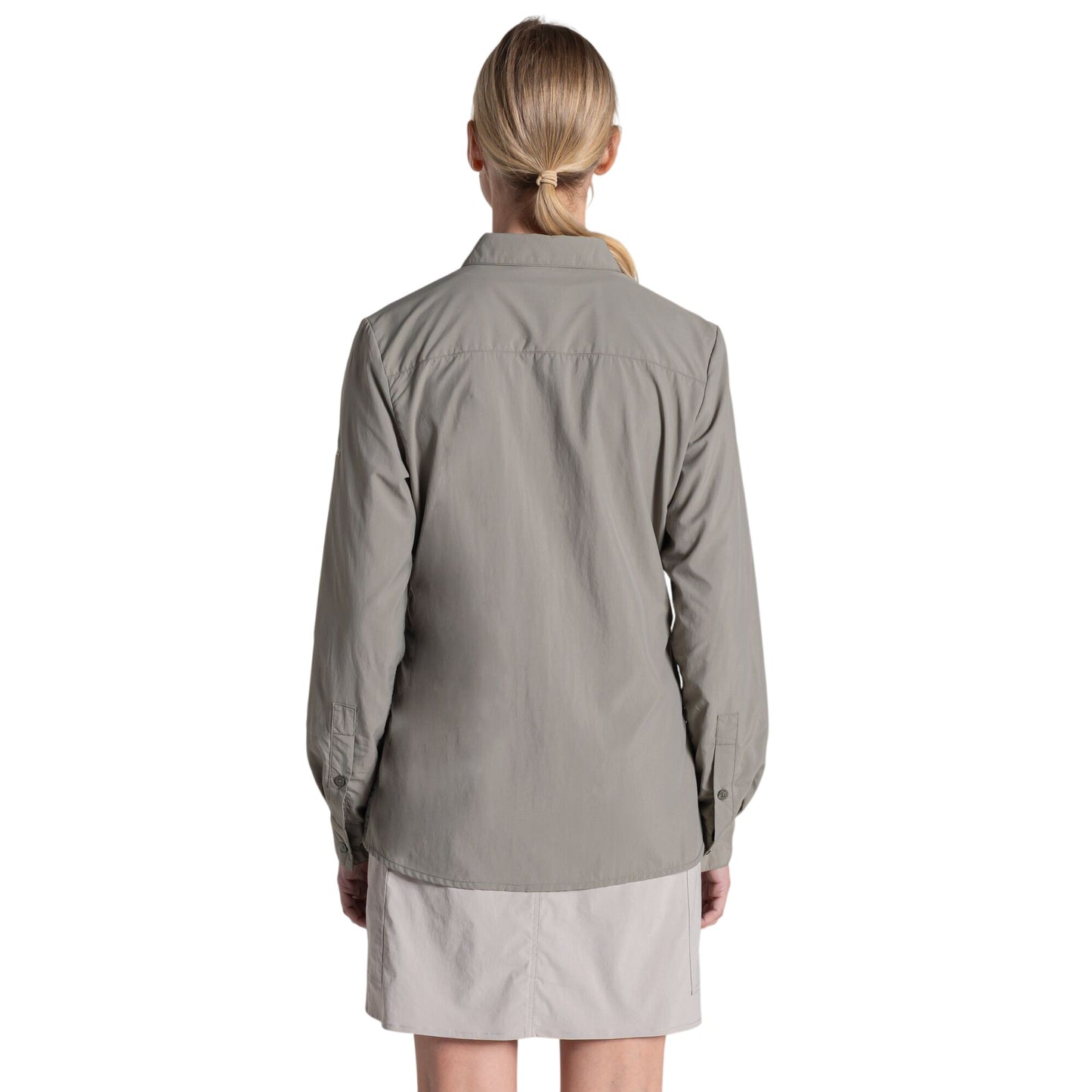 Vert - Back - Craghoppers Womens-Ladies Alma Nosilife Long-Sleeved Shirt