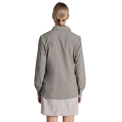 Vert - Back - Craghoppers Womens-Ladies Alma Nosilife Long-Sleeved Shirt