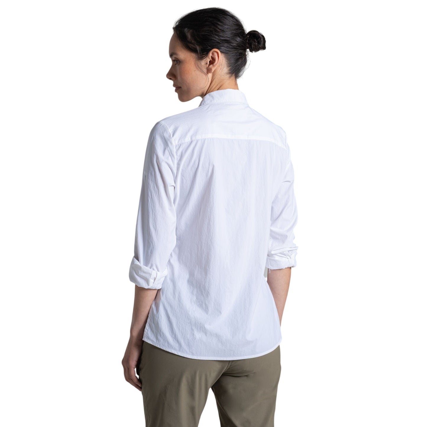 White - Back - Craghoppers Womens-Ladies Alma Nosilife Long-Sleeved Shirt