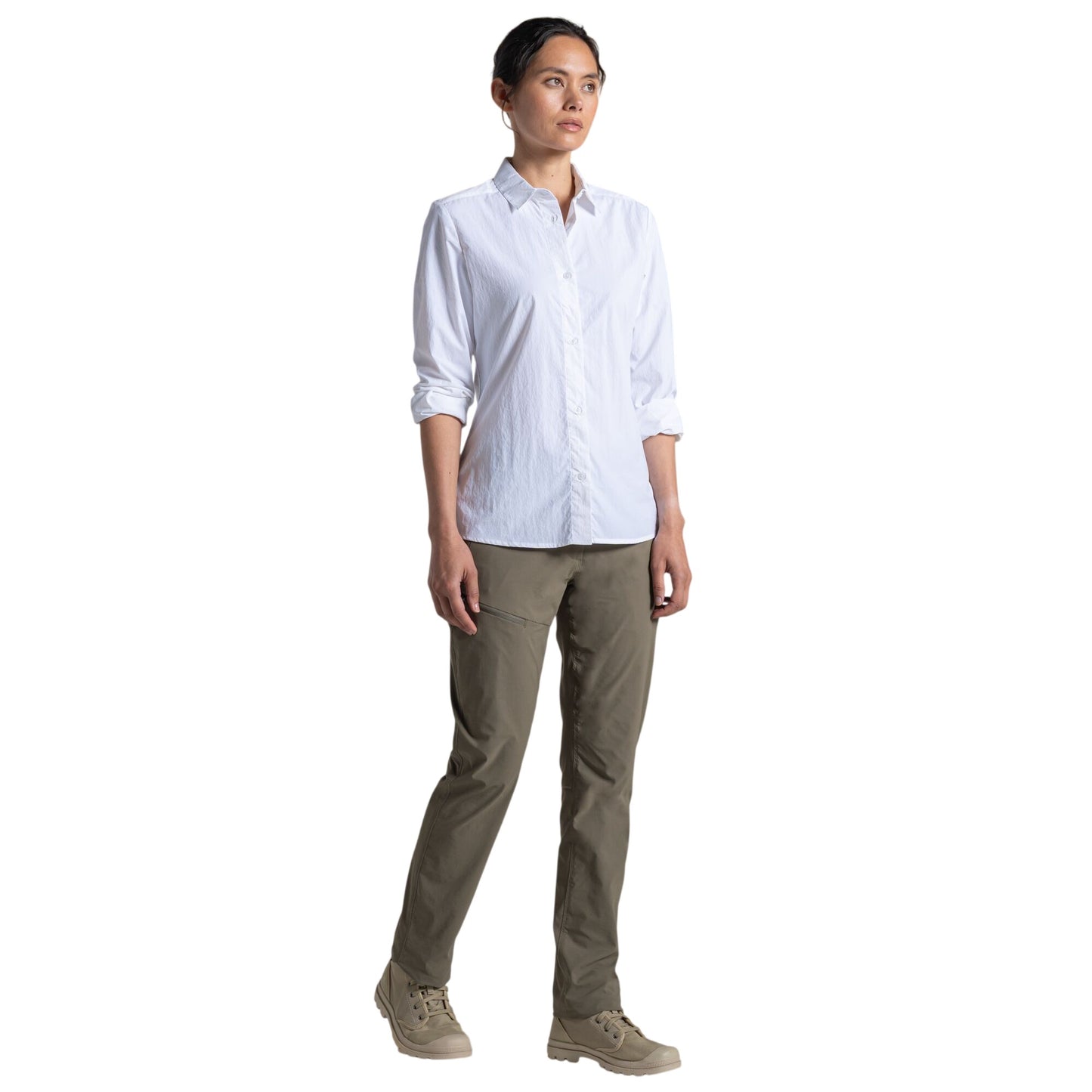White - Lifestyle - Craghoppers Womens-Ladies Alma Nosilife Long-Sleeved Shirt