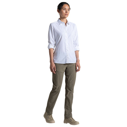 White - Lifestyle - Craghoppers Womens-Ladies Alma Nosilife Long-Sleeved Shirt