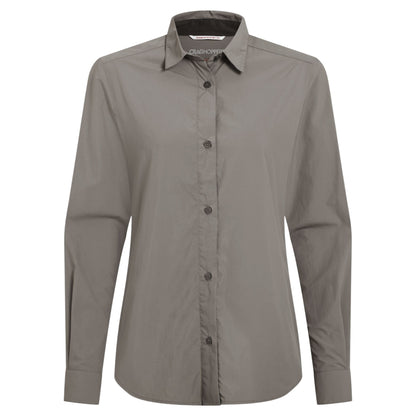 Vert - Front - Craghoppers Womens-Ladies Alma Nosilife Long-Sleeved Shirt