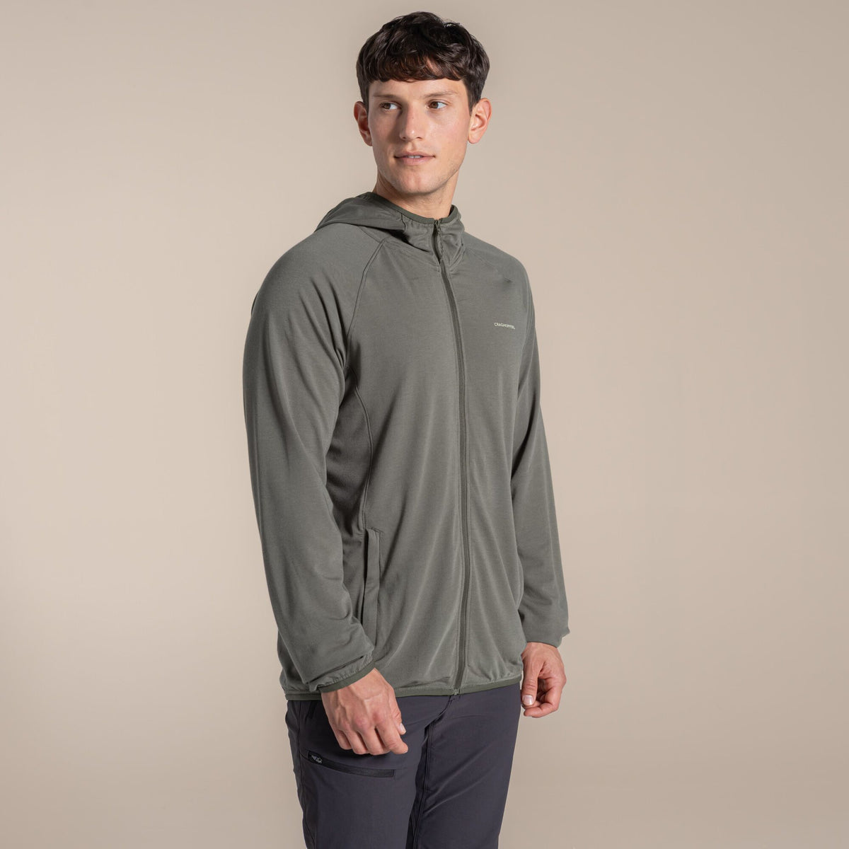 Dark Sage - Pack Shot - Craghoppers Mens Nadim Nosilife Hooded Jacket