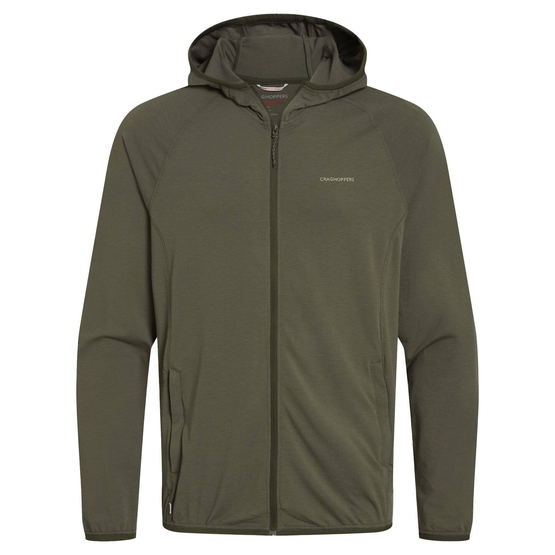 Dark Sage - Front - Craghoppers Mens Nadim Nosilife Hooded Jacket