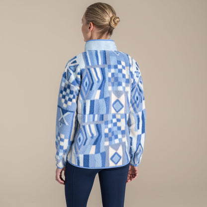 Vinca Blue - Back - Craghoppers Womens-Ladies Dante Patterned Full Zip Fleece Jacket