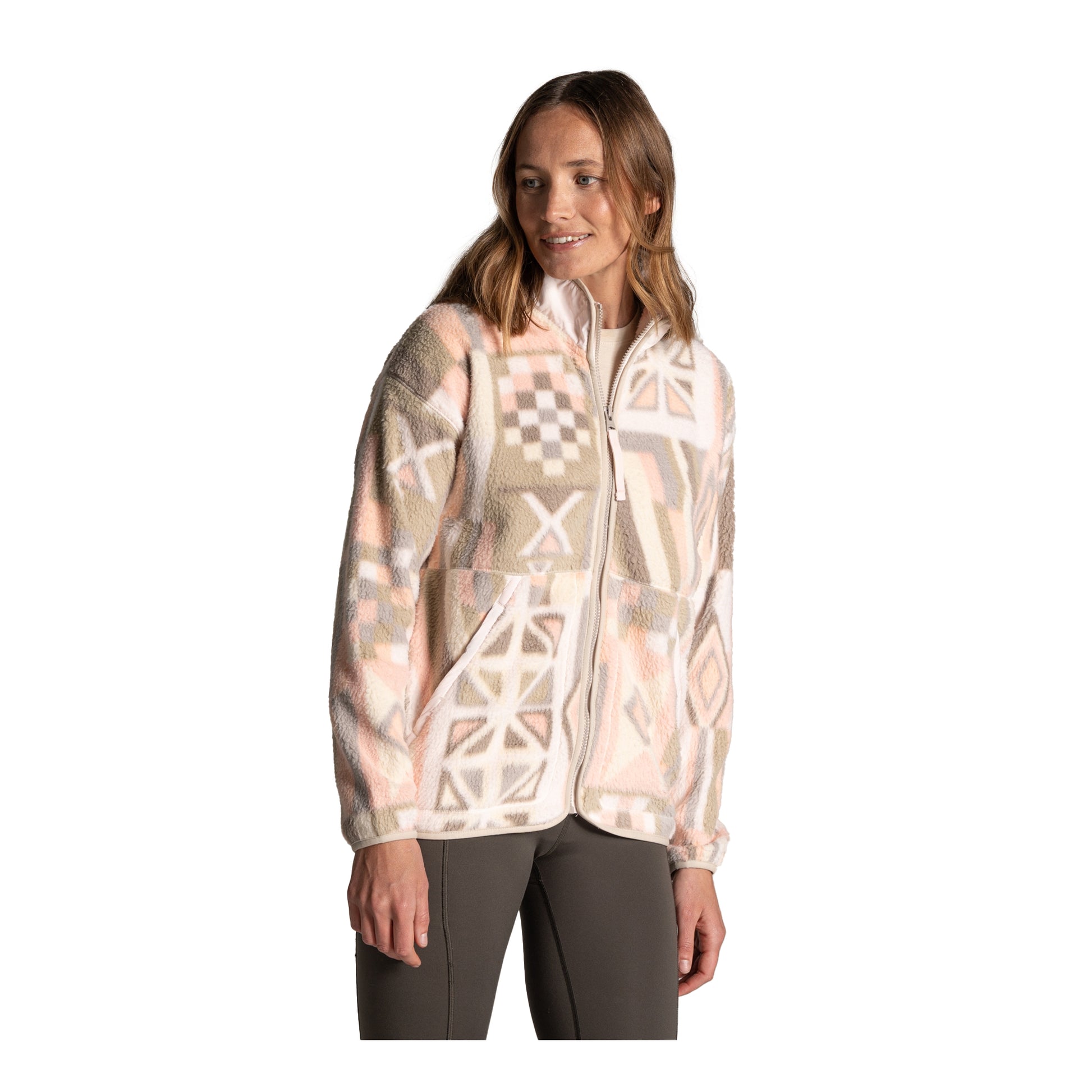 Sugared Almond - Lifestyle - Craghoppers Womens-Ladies Dante Patterned Full Zip Fleece Jacket