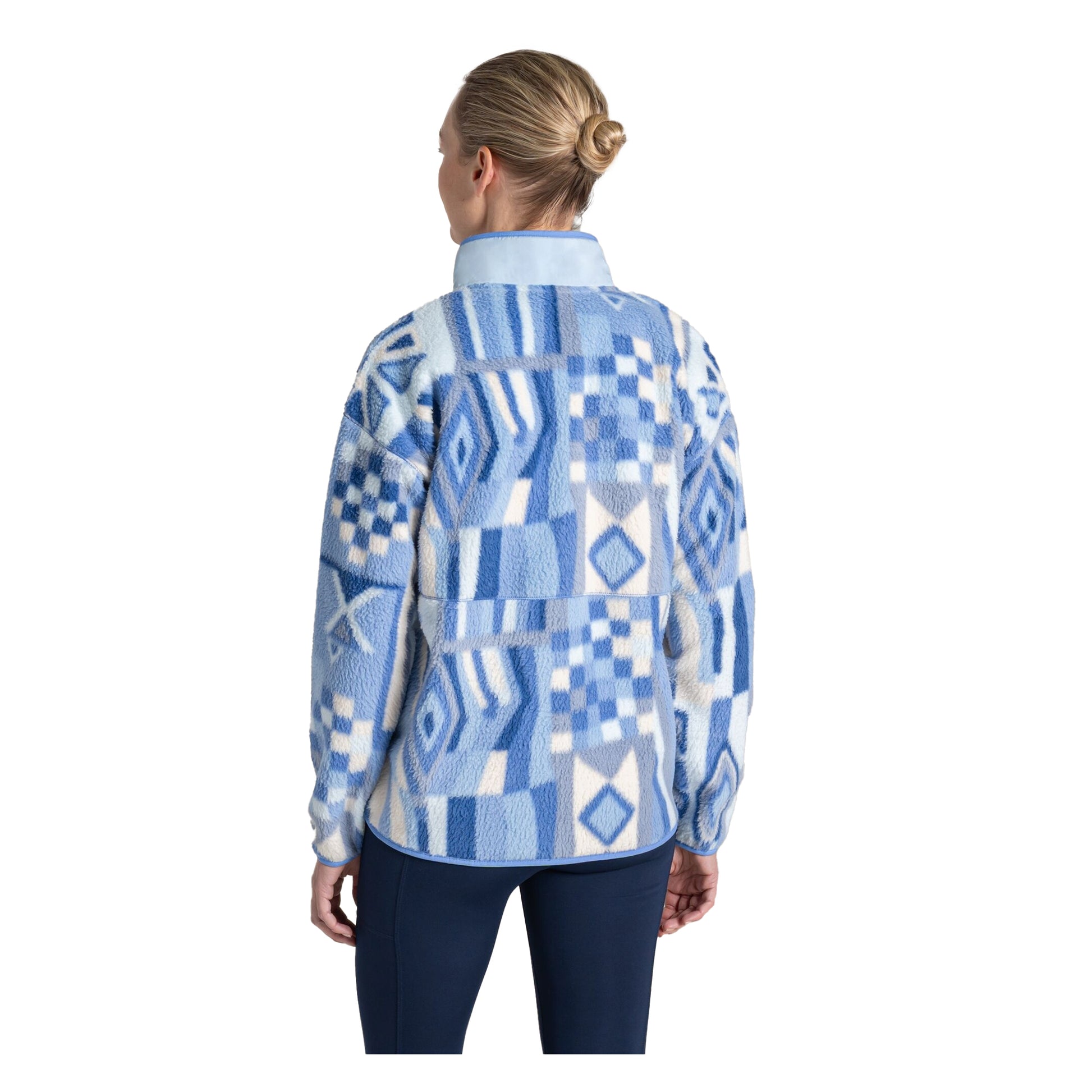 Vinca Blue - Back - Craghoppers Womens-Ladies Dante Patterned Full Zip Fleece Jacket
