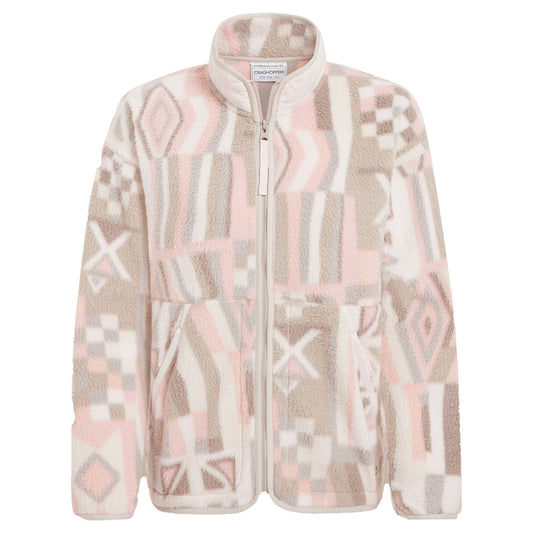 Sugared Almond - Front - Craghoppers Womens-Ladies Dante Patterned Full Zip Fleece Jacket