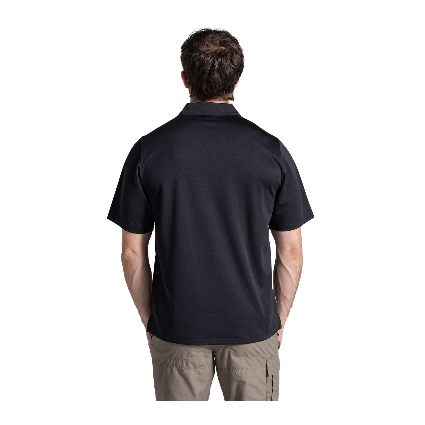 Black - Back - Craghoppers Mens Expert Basecamp Wicking Polo Shirt