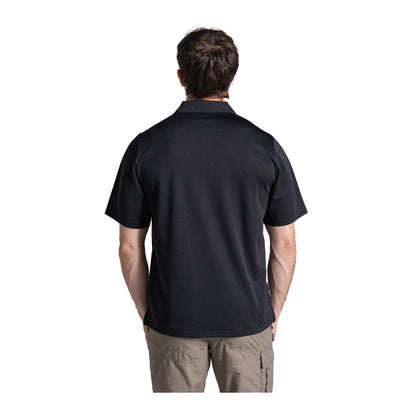 Black - Back - Craghoppers Mens Expert Basecamp Wicking Polo Shirt